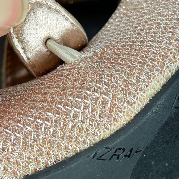 Isaac Mizrahi Live  Scarlet Rose Gold Glitter Mary Jane Pumps Shoes NEW Size 7.5 - Picture 16 of 16